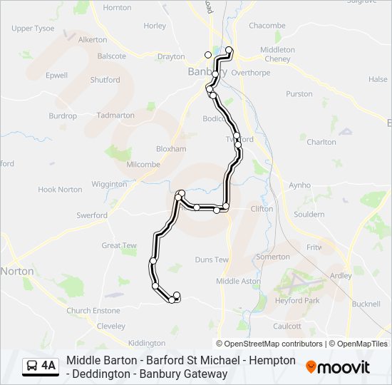 4A Bus Line Map