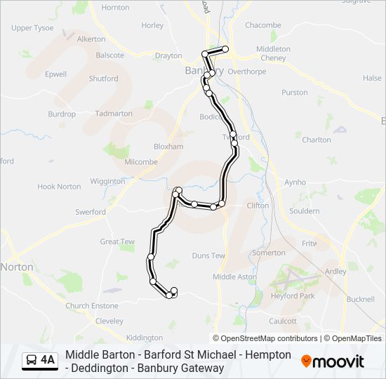 4A Bus Line Map