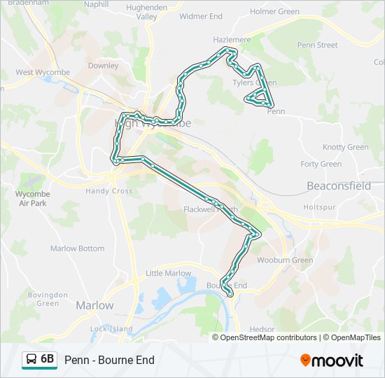 6B Bus Line Map