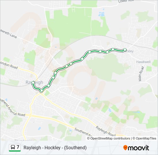 7 Route: Schedules, Stops & Maps - Hockley (Updated)