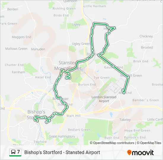 7 Route: Schedules, Stops & Maps - Stansted Airport (Updated)