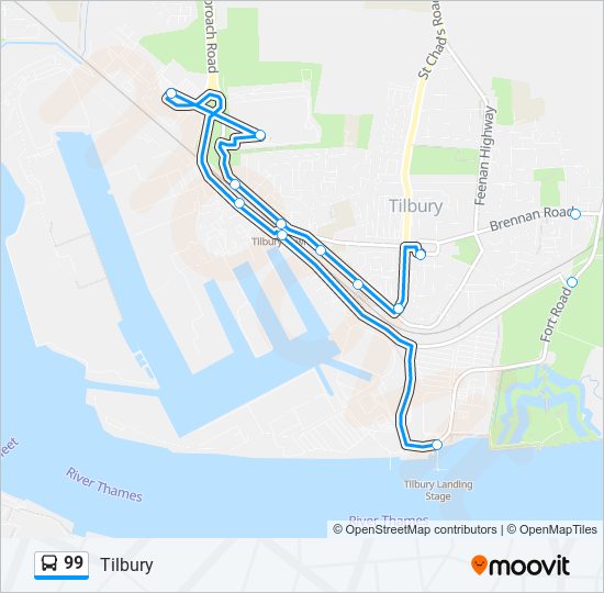 99 Bus Line Map