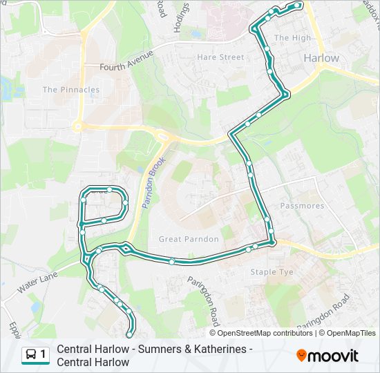 1 Bus Line Map