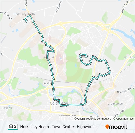 2 Bus Line Map