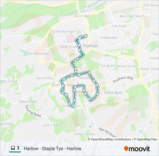 3 Bus Line Map