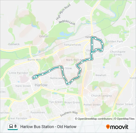 8 Bus Line Map