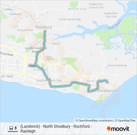 8 Bus Line Map