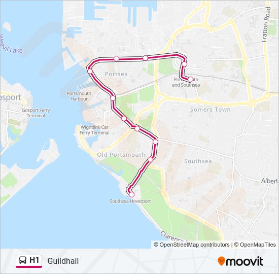 H1 Bus Line Map