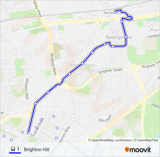 1 Bus Line Map