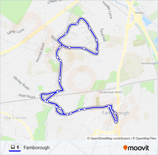 6 Bus Line Map