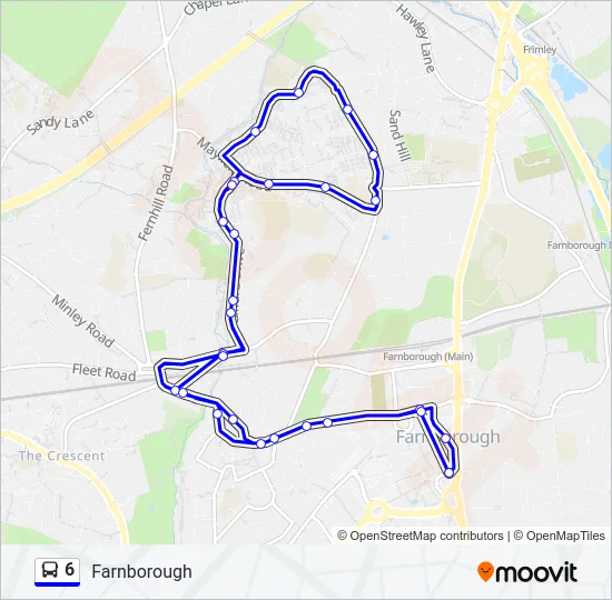 6 Bus Line Map