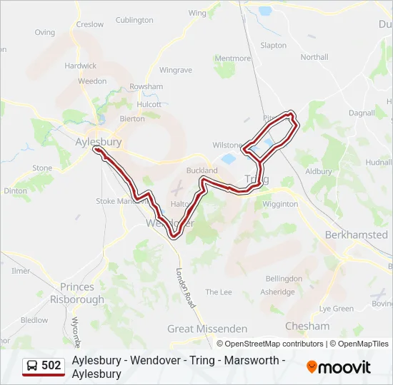 502 Bus Line Map