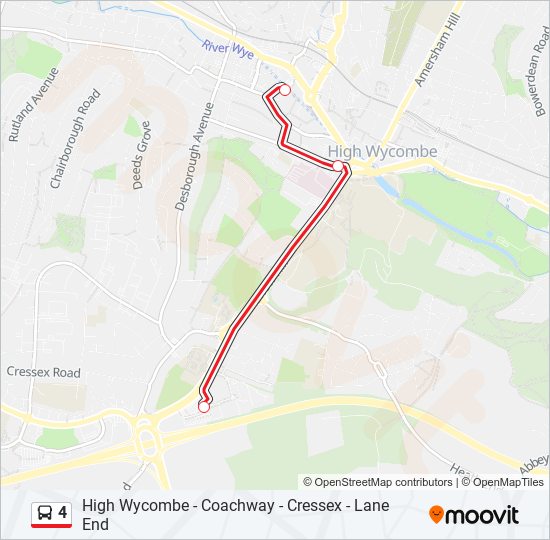 4 Route: Schedules, Stops & Maps - High Wycombe (Updated)