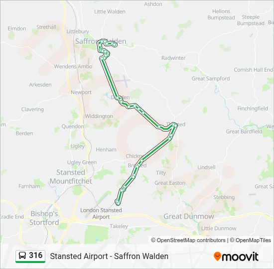 316 Route: Schedules, Stops & Maps - Stansted Airport (Updated)