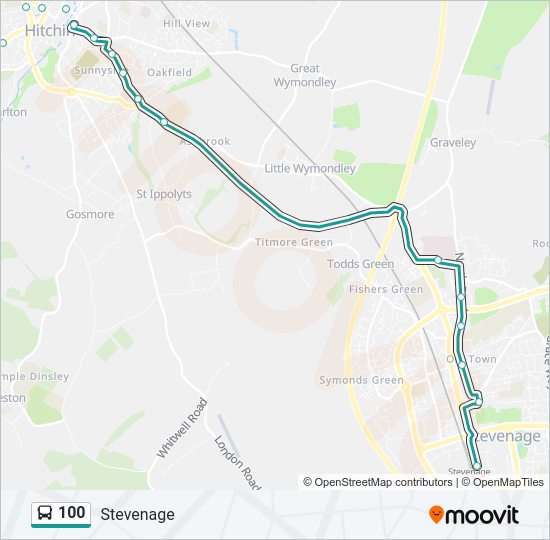 100 Bus Line Map