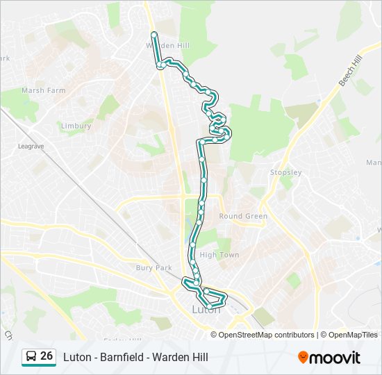 26 Bus Line Map