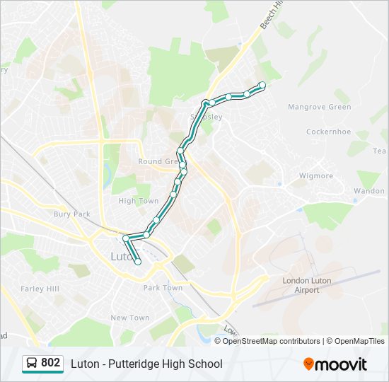 802 Bus Line Map