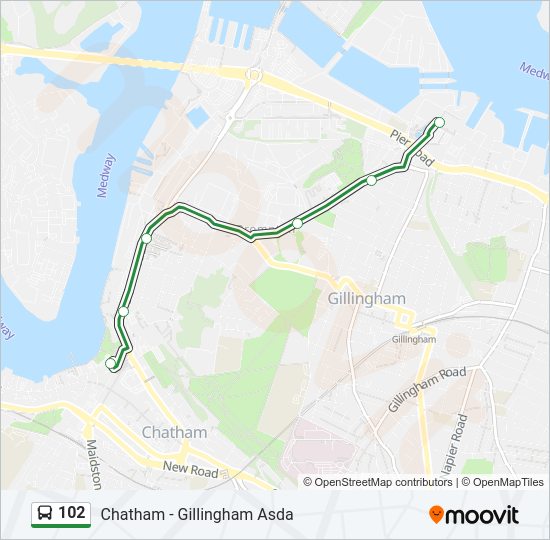 102 Bus Line Map