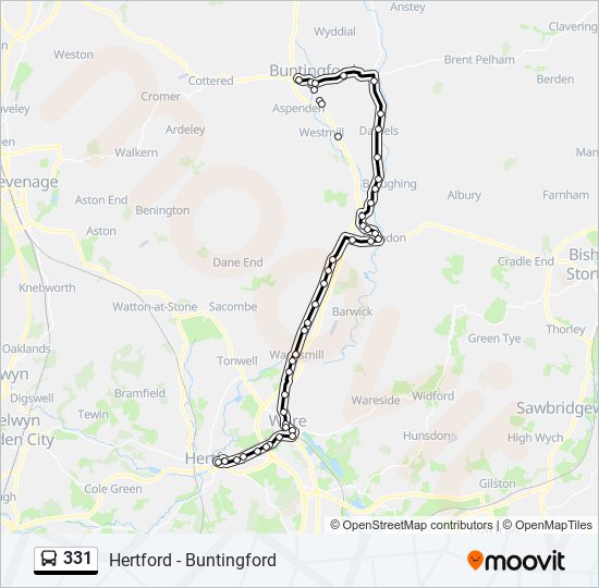 331 bus Line Map