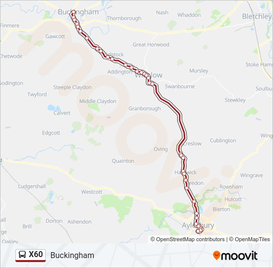 X60 Bus Line Map