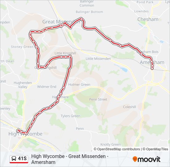 41S Bus Line Map