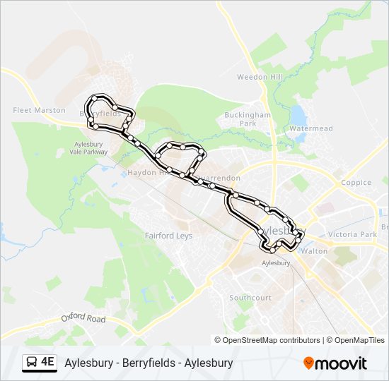 4E Bus Line Map
