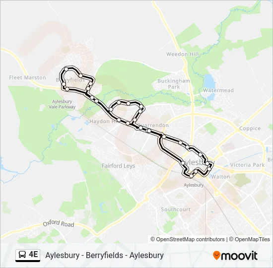 4E Bus Line Map