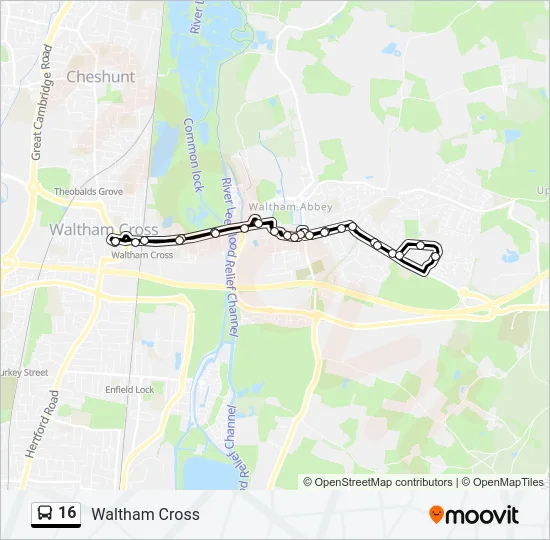 16 Bus Line Map