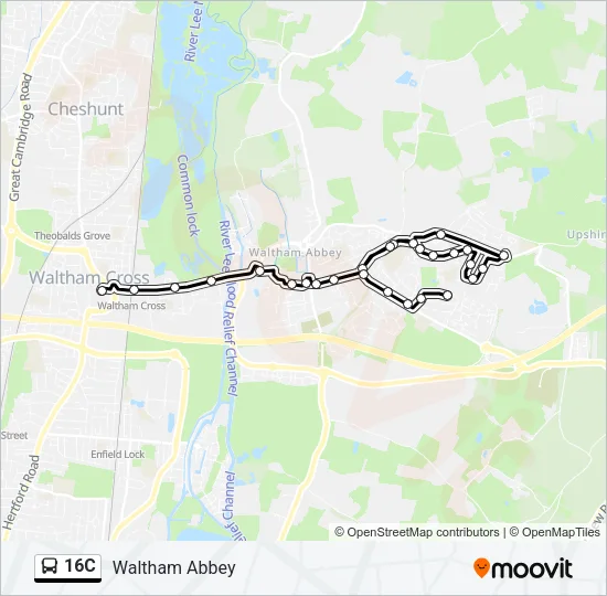 16C Bus Line Map