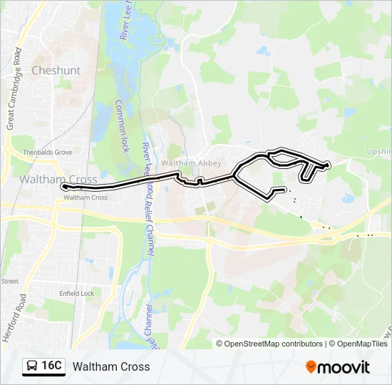 16C Bus Line Map