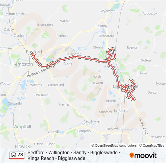 73 Route: Schedules, Stops & Maps - Bedford (Updated)