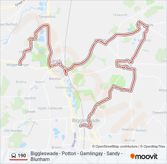 190 Bus Line Map