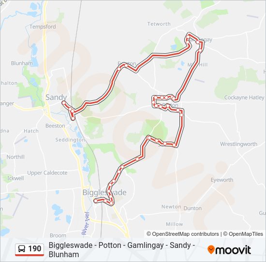 190 Bus Line Map
