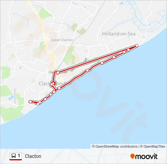 1 Bus Line Map