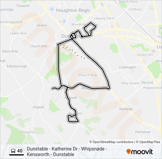 40 Bus Line Map