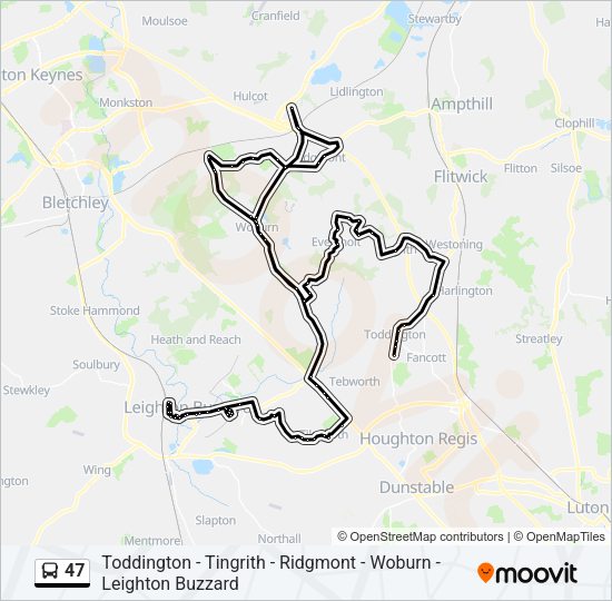 47 Bus Line Map
