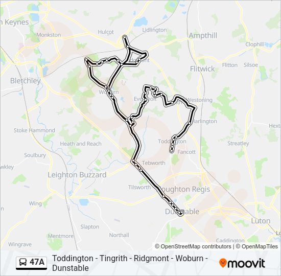 47A Bus Line Map