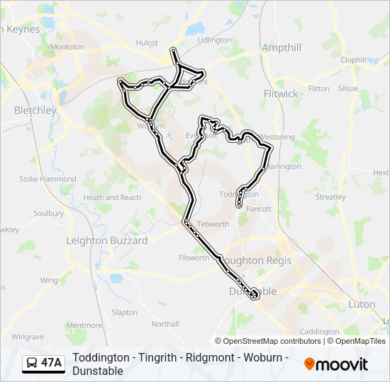 47A Bus Line Map