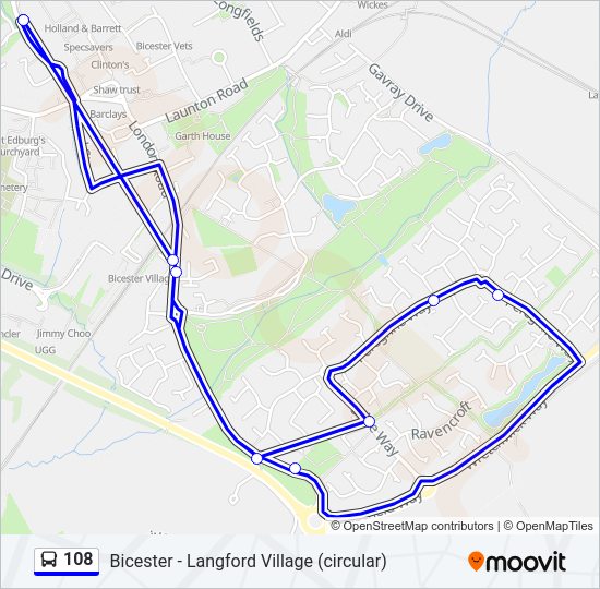 108 Bus Line Map