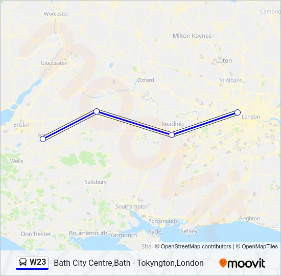 W23 Bus Line Map