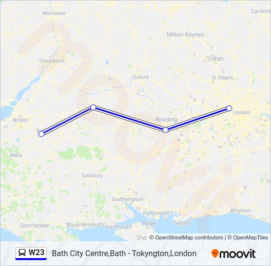 W23 Bus Line Map