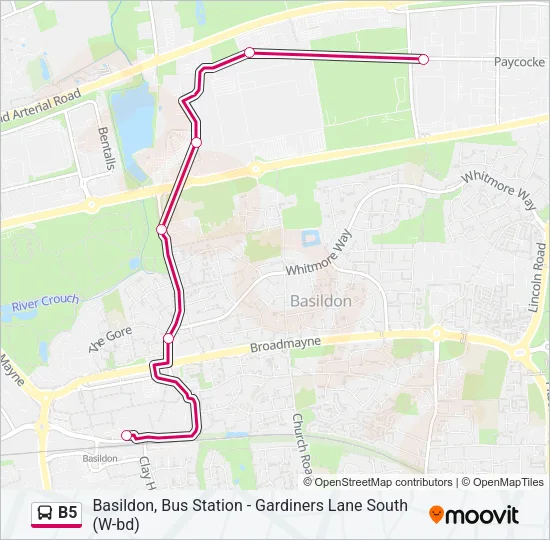 B5 Bus Line Map