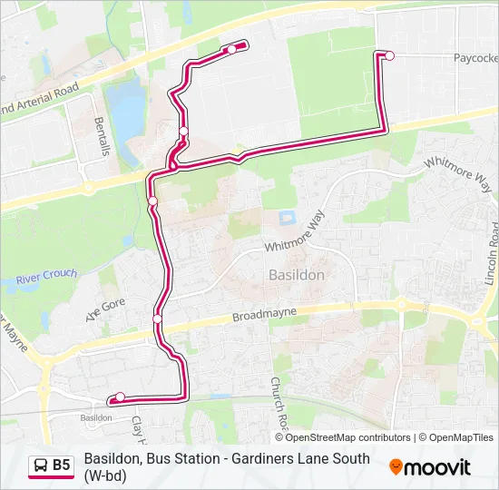 B5 Bus Line Map