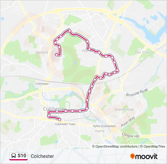 S10 Bus Line Map