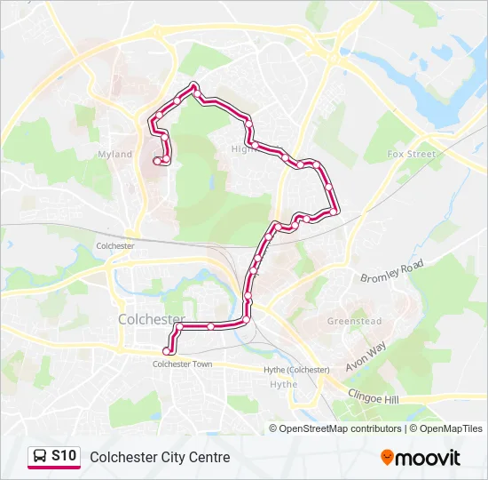 S10 Bus Line Map