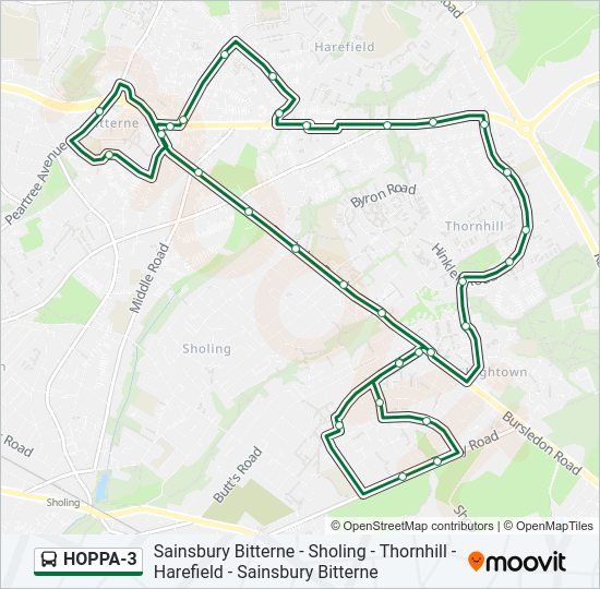 HOPPA-3 bus Line Map