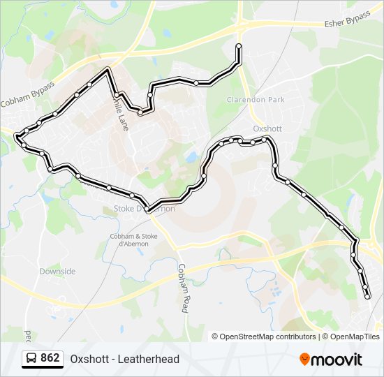 862 Bus Line Map