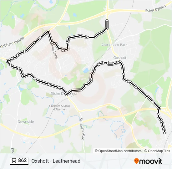 862 Bus Line Map