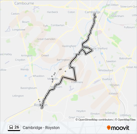 26 Bus Line Map