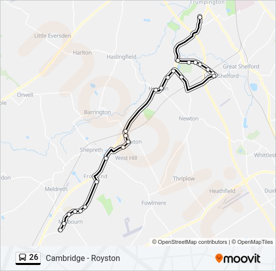 26 Bus Line Map